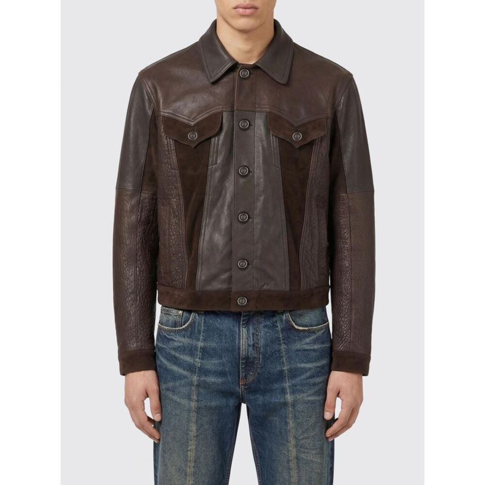 Versace Men Leather Jacket Versace